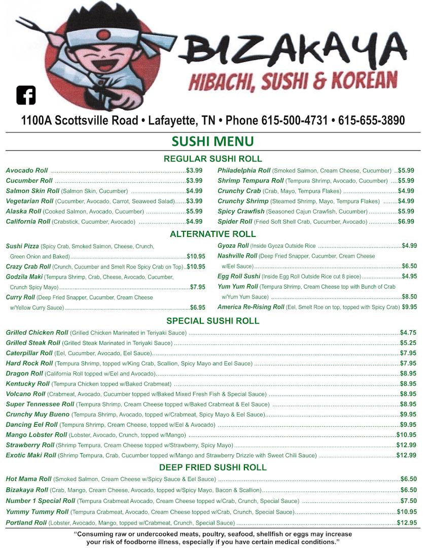 Bizakaya Hibachi Sushi Korean